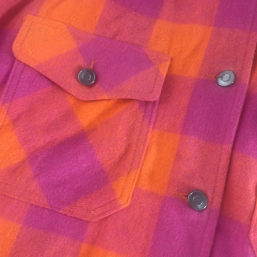Velvet Heart Sheryl Orange Check Shacket size S - Picture 10 of 12